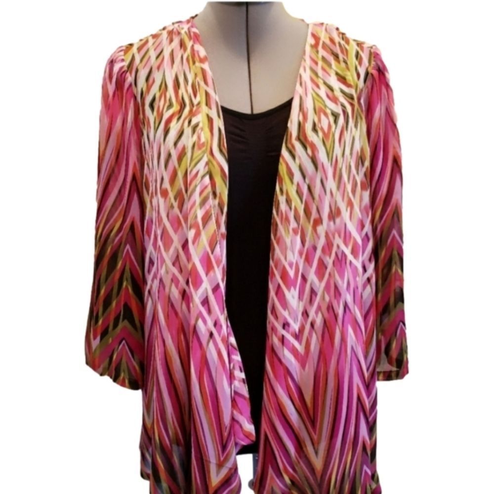 Black Rainn Open Drape Front Blouce - image 1